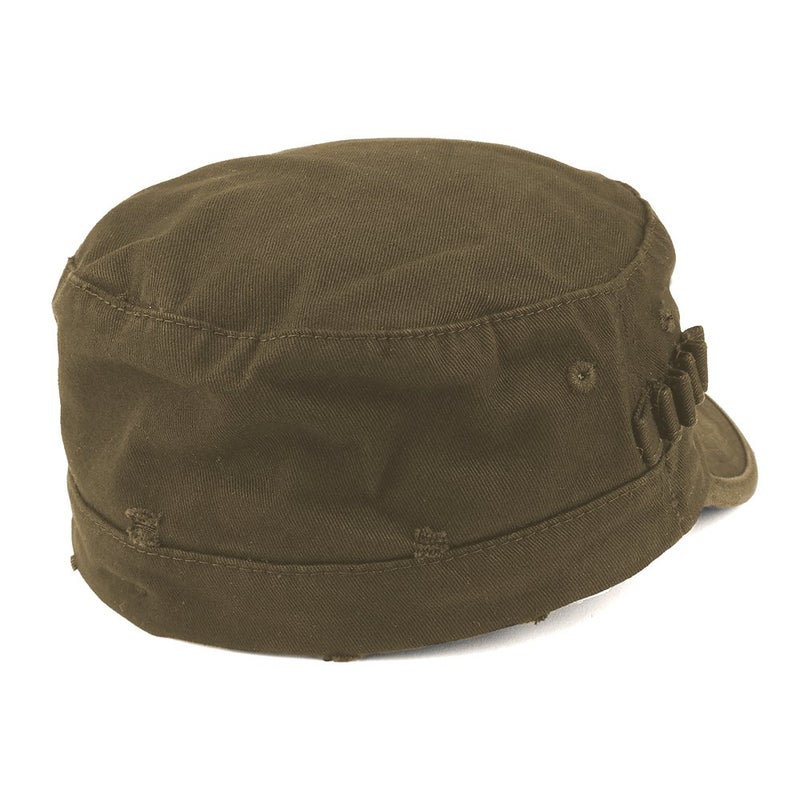 Armycrew Washed Cotton Army BDU Style Fitted Military Cap - Olive - L-XL - Image 3